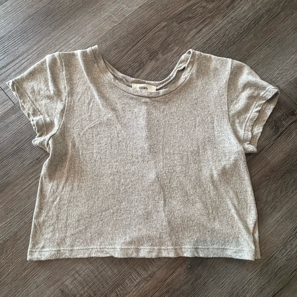 LOU TEE(Regen Silk Noil Jersey) speckled Heather Grey-size XS RV:$138 - Picture 9 of 16